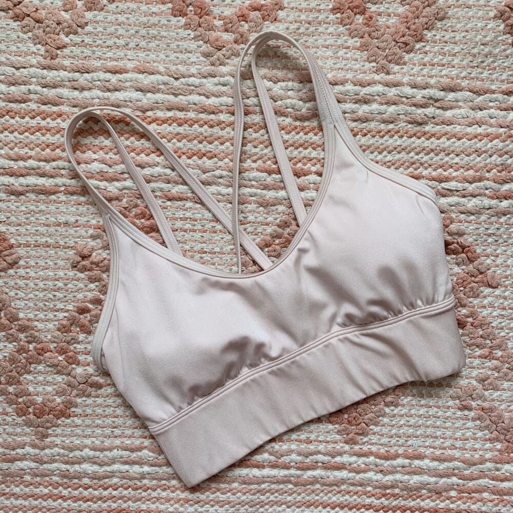 Light Pink Roxy Longline Bikini Top XS